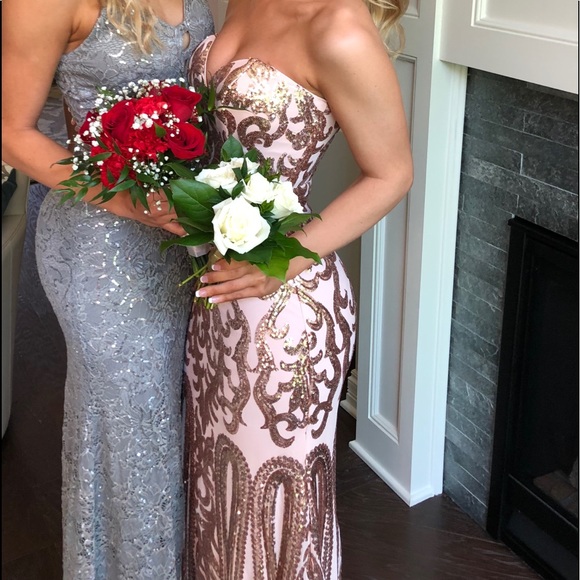 Rose gold prom dress - Picture 2 of 2